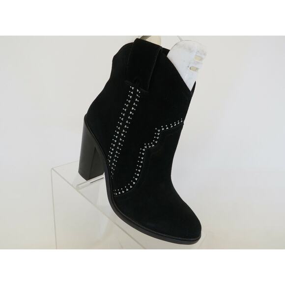 EUC Joie Womens Black Suede Studded High Heel Ankle Boots Booties Size 36 EUR - Picture 1 of 11